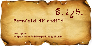 Bernfeld Árpád névjegykártya